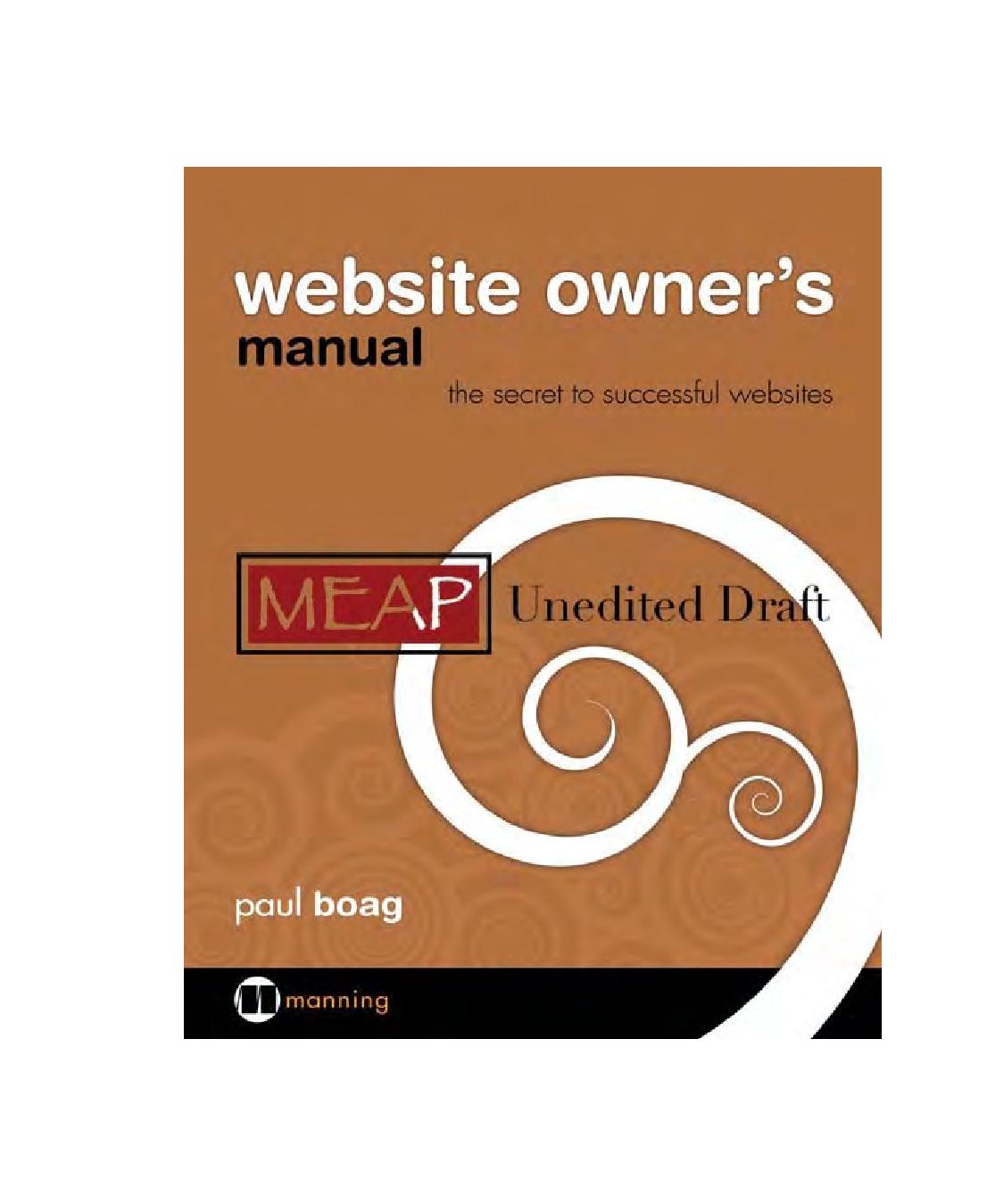 Website Owner's Manual