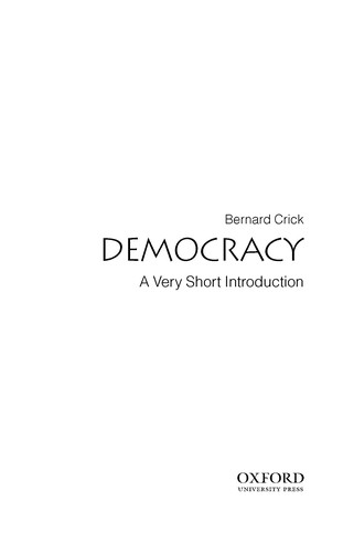 Democracy: A Very Short Introduction